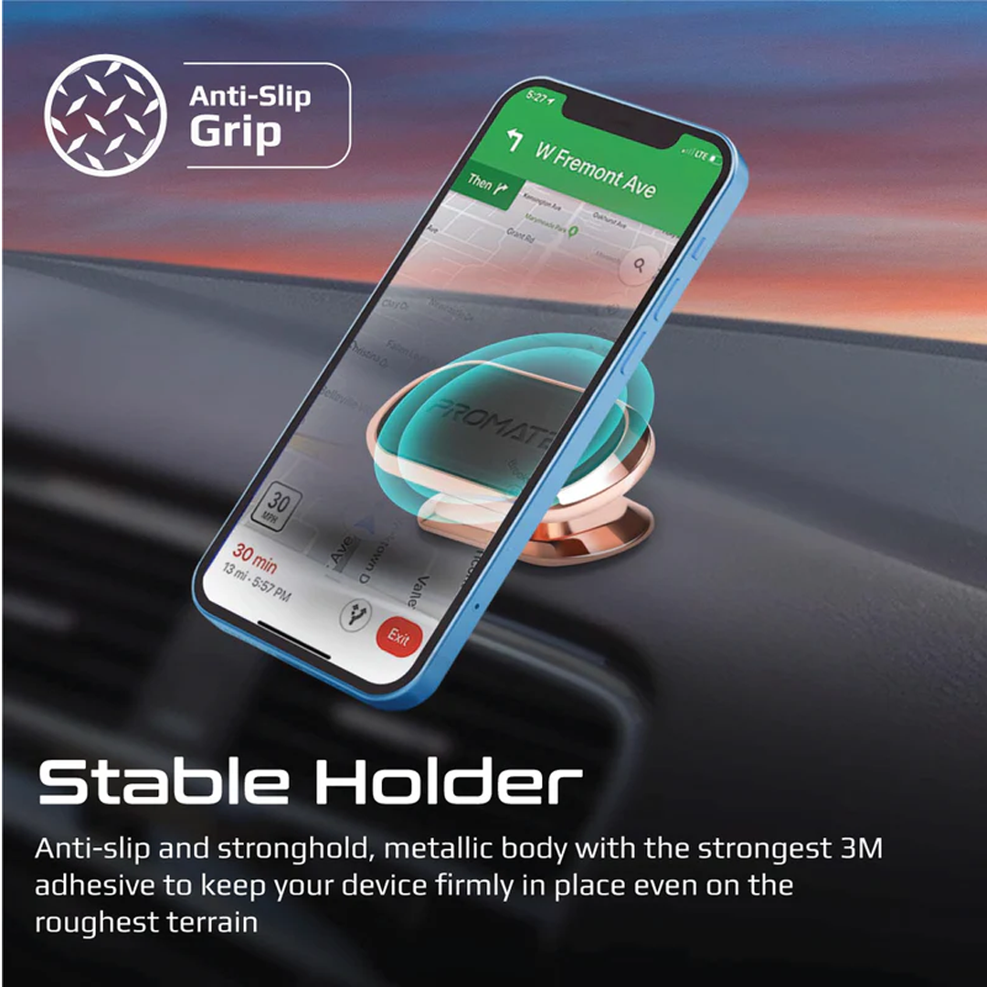 Promate Magnetic Dashboard Mount for Smartphones & Tablets Rose Gold in Qatar Promate Magnetic Dashboard Mount for Smartphones & Tablets Rose Gold in Qatar
